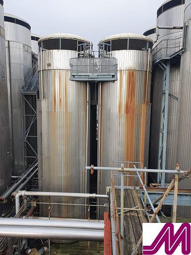 Used 200,000 Litre (2000 Hl) Stainless Steel Jacketed Fermenter with Conical Base