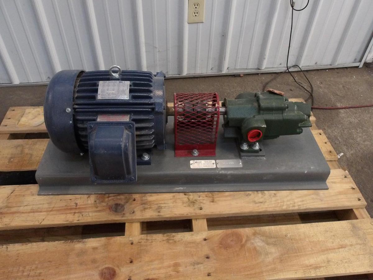 Used ROPER 1-1/2" PUMP W/ 5 HP MOTOR, #111948GJW NEW