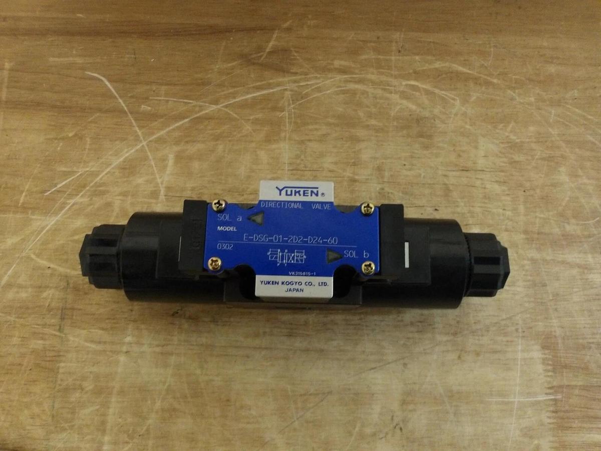 Used YUKEN E-DSG-01-2D2-D24-60 HYDRAULIC DIRECTIONAL VALVE, #331050G NEW