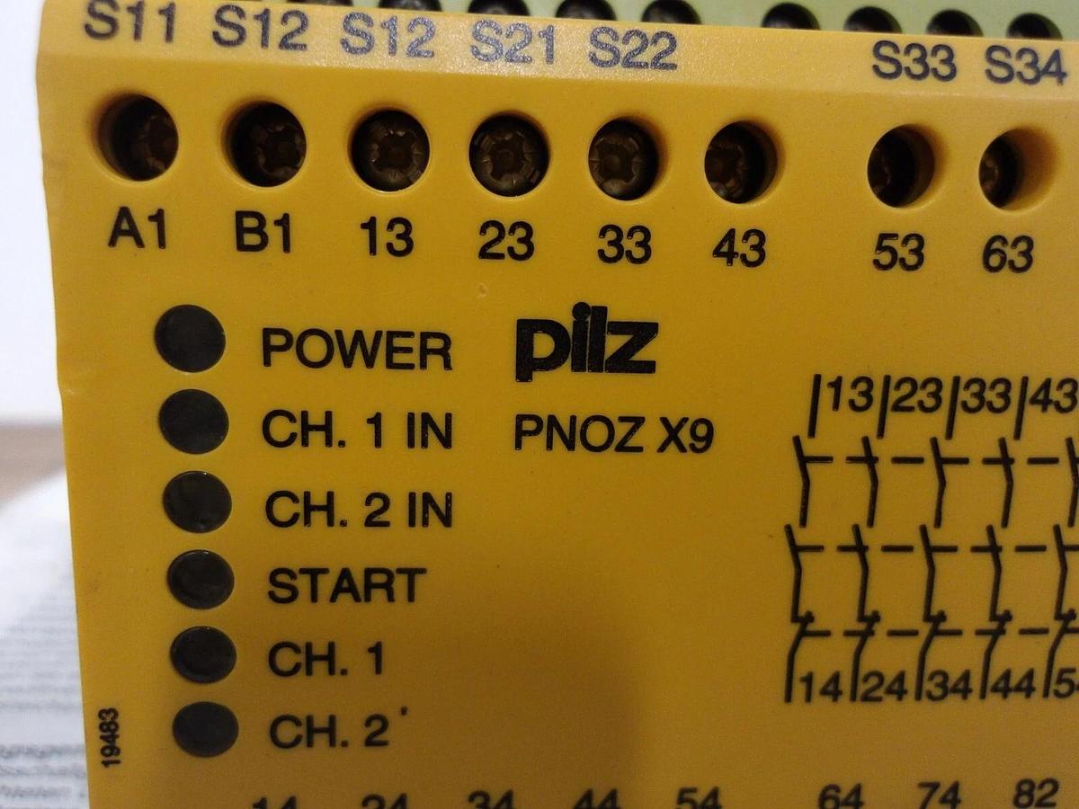 Used PILZ PN0Z X9 100-120VAC-24VDC SAFETY RELAY, #417232G NEW