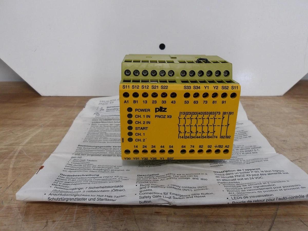 Used PILZ PN0Z X9 100-120VAC-24VDC SAFETY RELAY, #417232G NEW