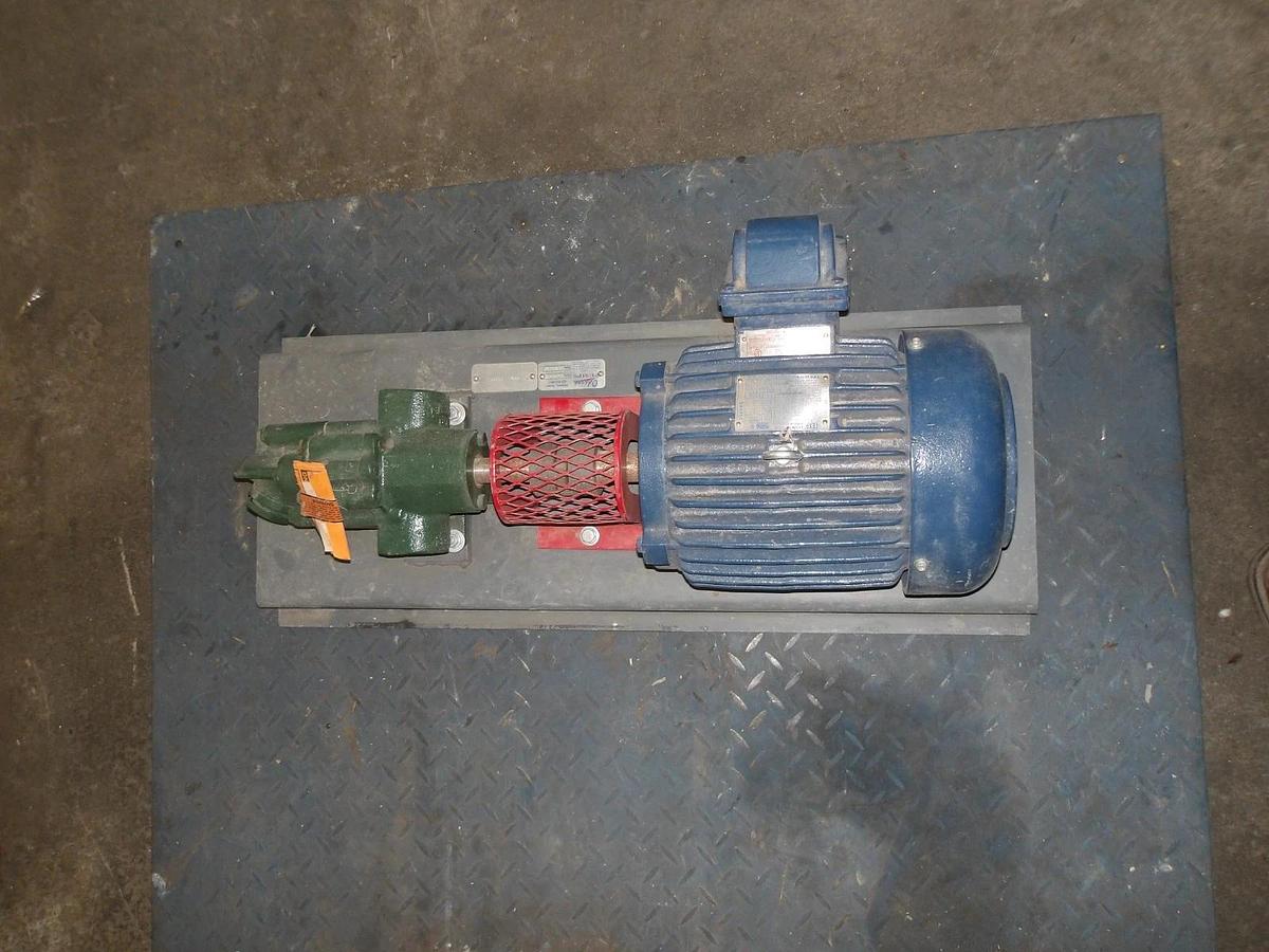 Used ROPER 1-1/2" PUMP W/ 5 HP MOTOR, 1-AM16, #11101125GJW NEW