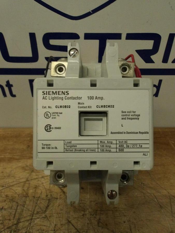 Used SIEMENS 100 AMP LIGHTNING CONTACTOR 480-600 V, #581210G NEW