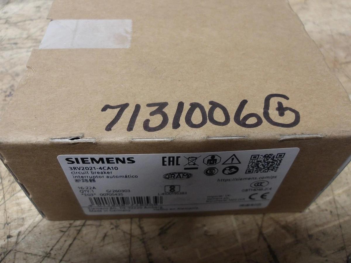 SIEMENS 16/22 AMP BREAKER, #7131006G NIB