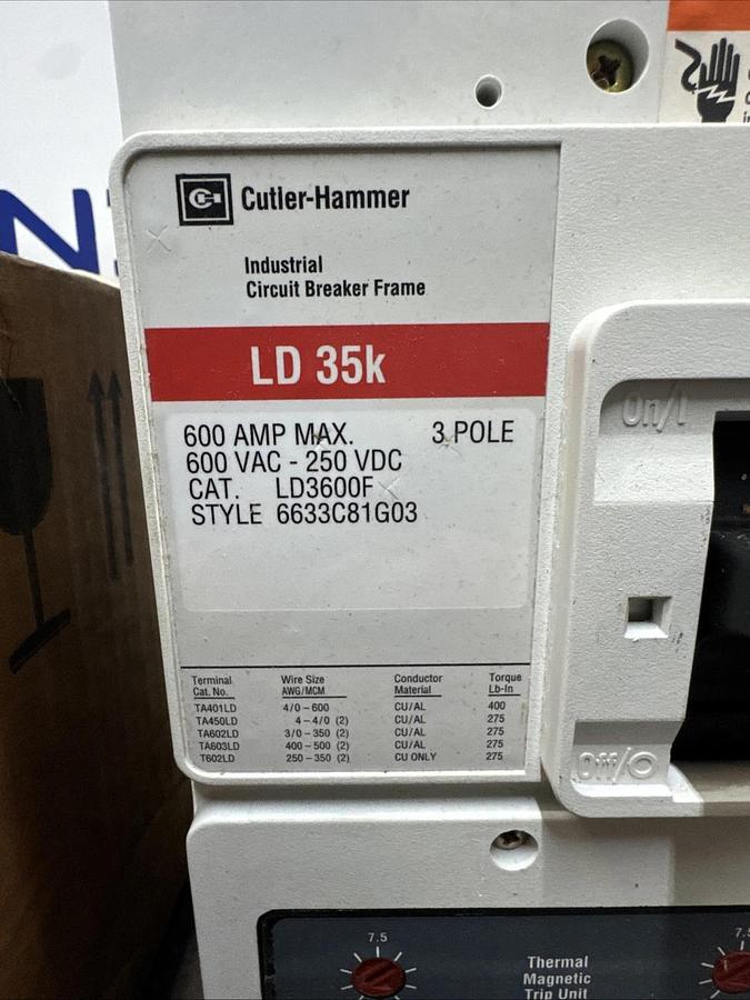 Cutler Hammer LD35K LT3500T 500 Amp Trip Unit! #2201235P New In Box!
