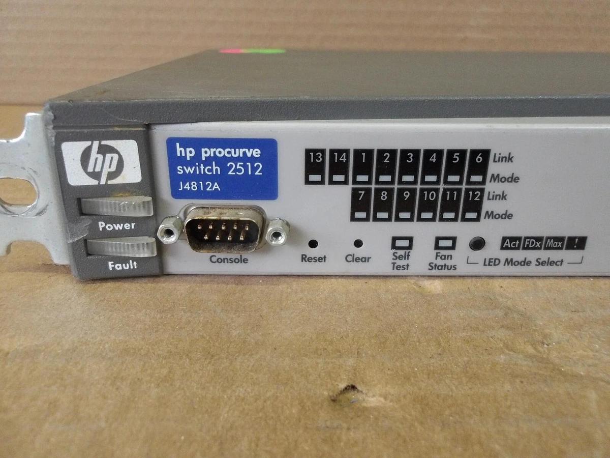 Used HEWLETT PACKARD J4812A PROCURVE SWITCH, #79815G USED