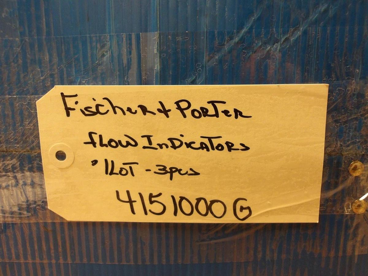 Used FISCHER PORTER 1/2" FLOW INDICATOR 820B002U28 (LOT OF 3) #4151000G NEW