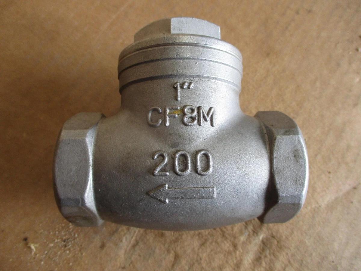 Used SHARPE 1" STAINLESS SWING CHECK VALVE, #4251245J NEW