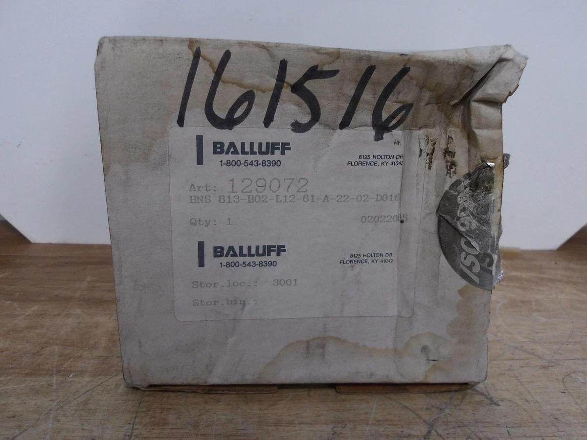 BALLUFF BNS-813-102-L12-61-A-22-02-D016 LIMIT SWITCH, #429300G NIB