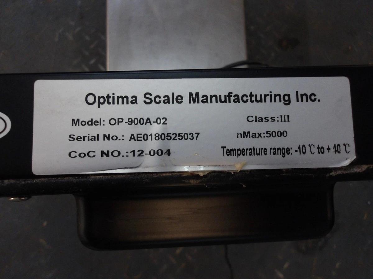 Used OPTIMA OP-900A-MS DIGITAL WEIGHT SCALES 0-200 LBS, #812942G USED
