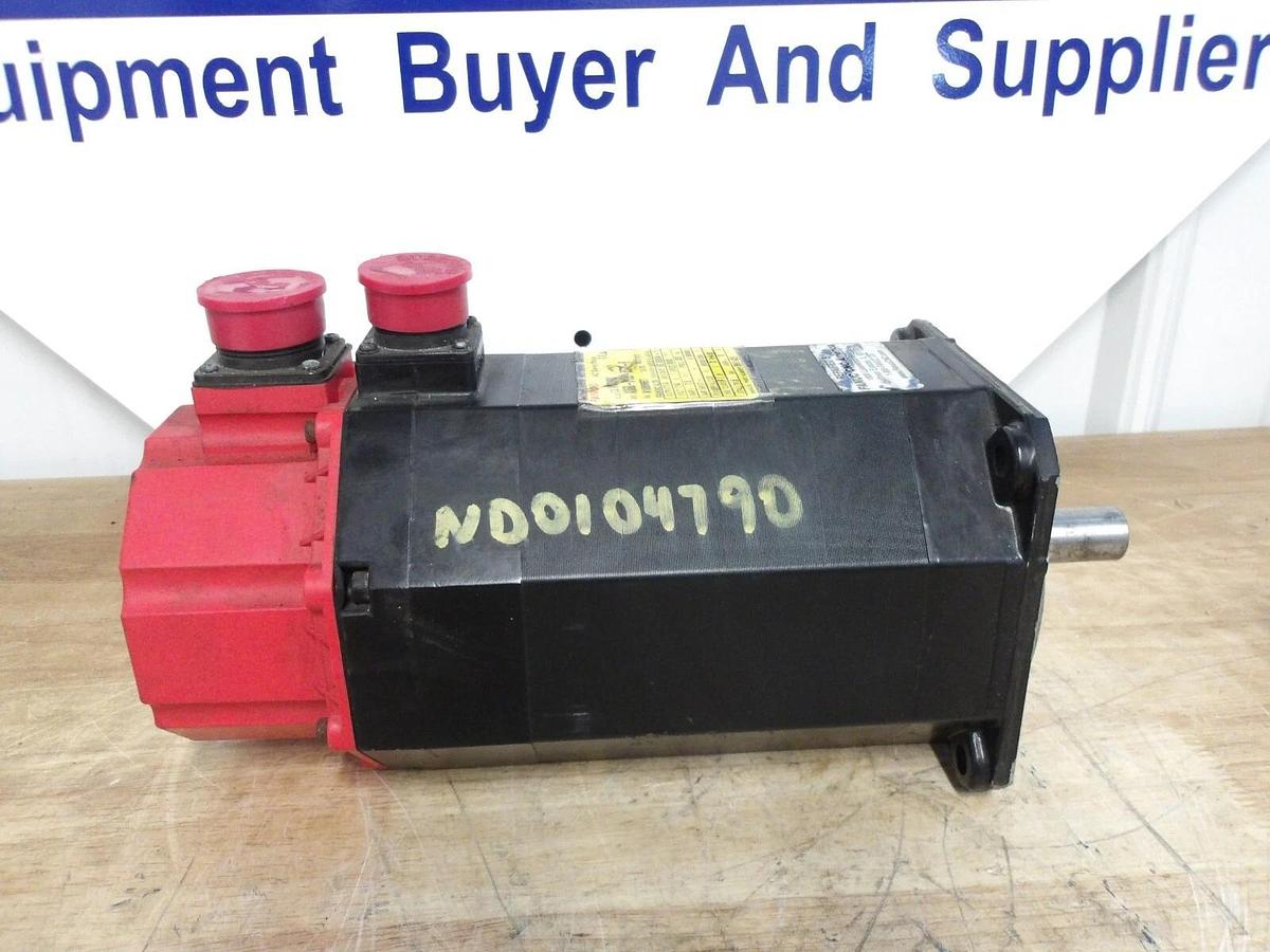 Used FANUC A06B-0128-B576-R AC SERVO MOTOR, 3000 RPM, #514956G REMANUFACTURED