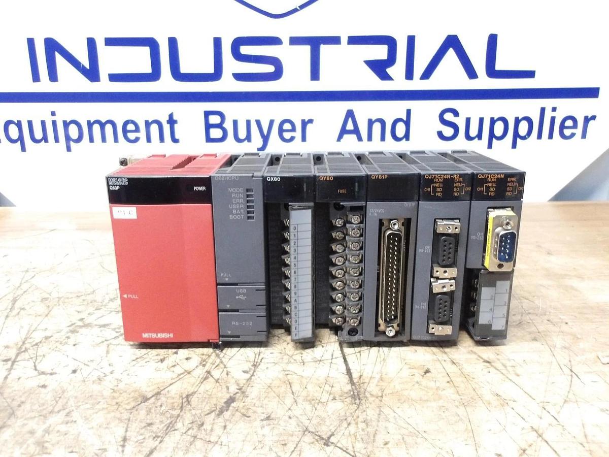 Used MITSUBISHI PLC RACK & CARDS Q02HCPU, #116247G USED