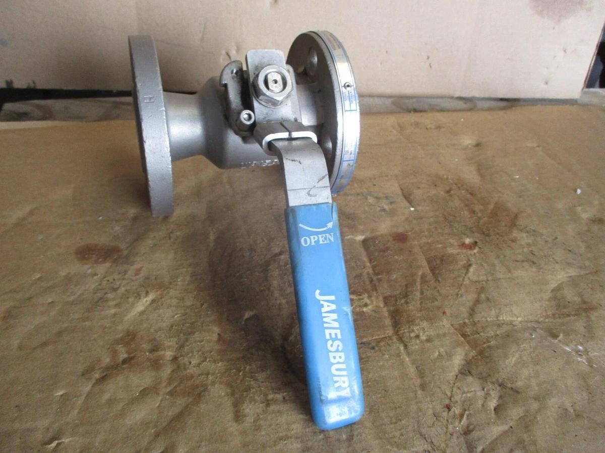 Used JAMESBURY 1" STAINLESS BALL VALVE, #68946J NEW