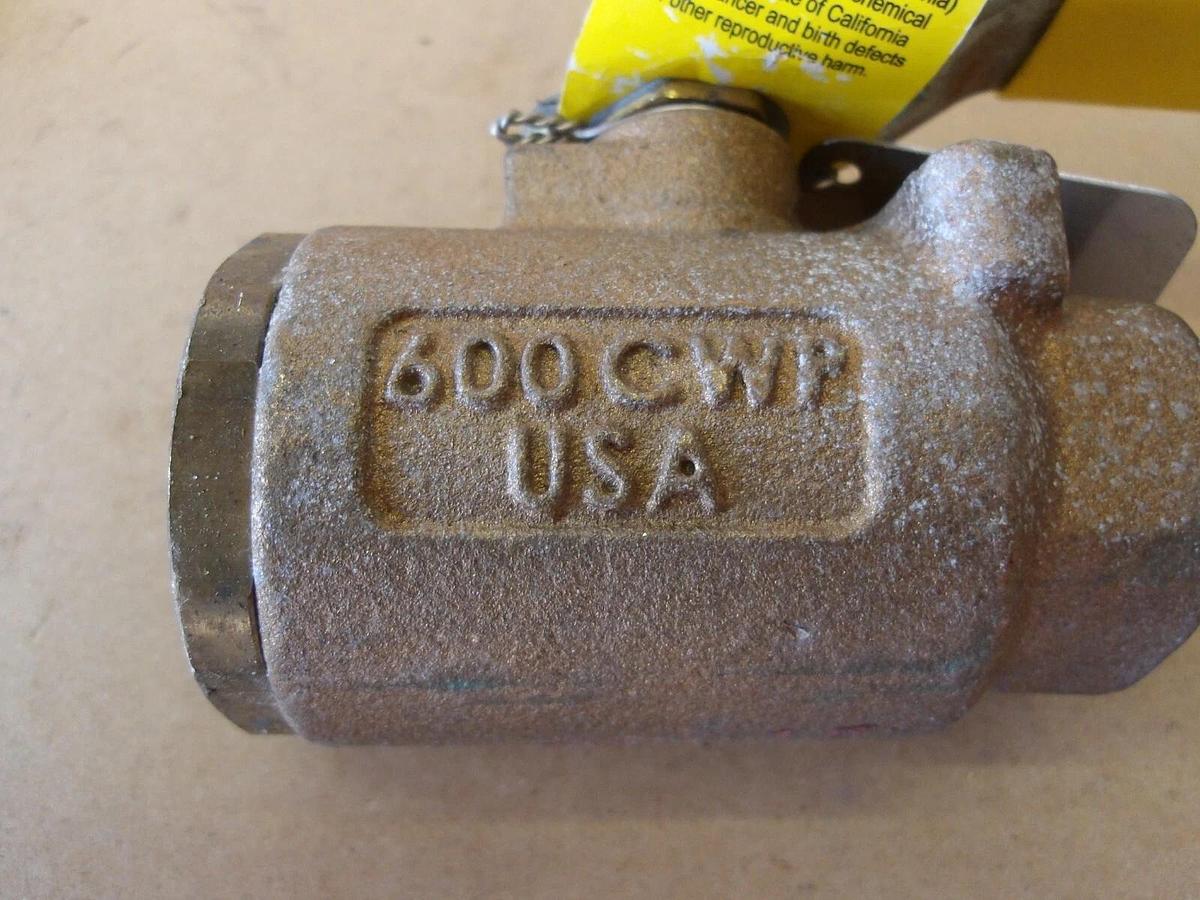 Used APOLLO 3/4" BRASS BALL VALVE, #610300G NEW