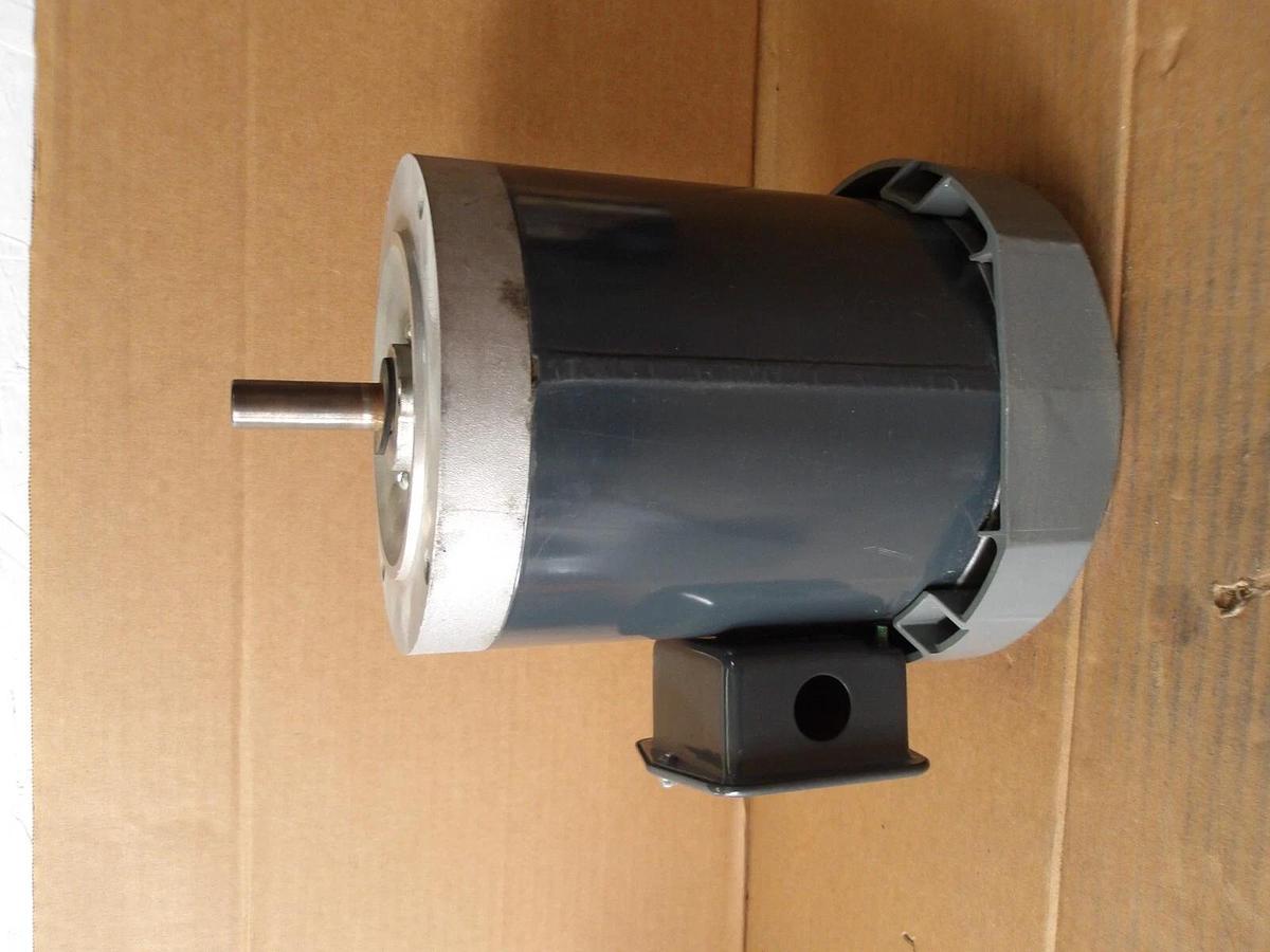 Used MARATHON 1 HP AC MOTOR, FR 56C, 1725 RPM, 208-230/460 V, #114900G NEW