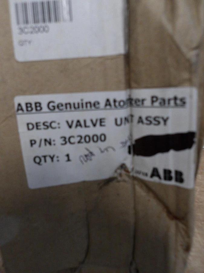 ABB 3C2000 VALVE ASSEMBLY UNIT, #218230G NIB