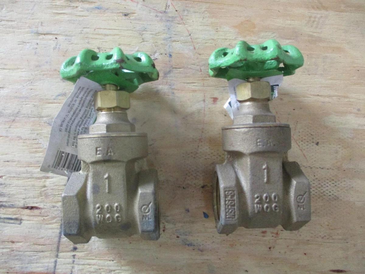 Used MATCO-NORCA 1" BRONZE GATE VALVE (LOT OF 2) #117219J NEW