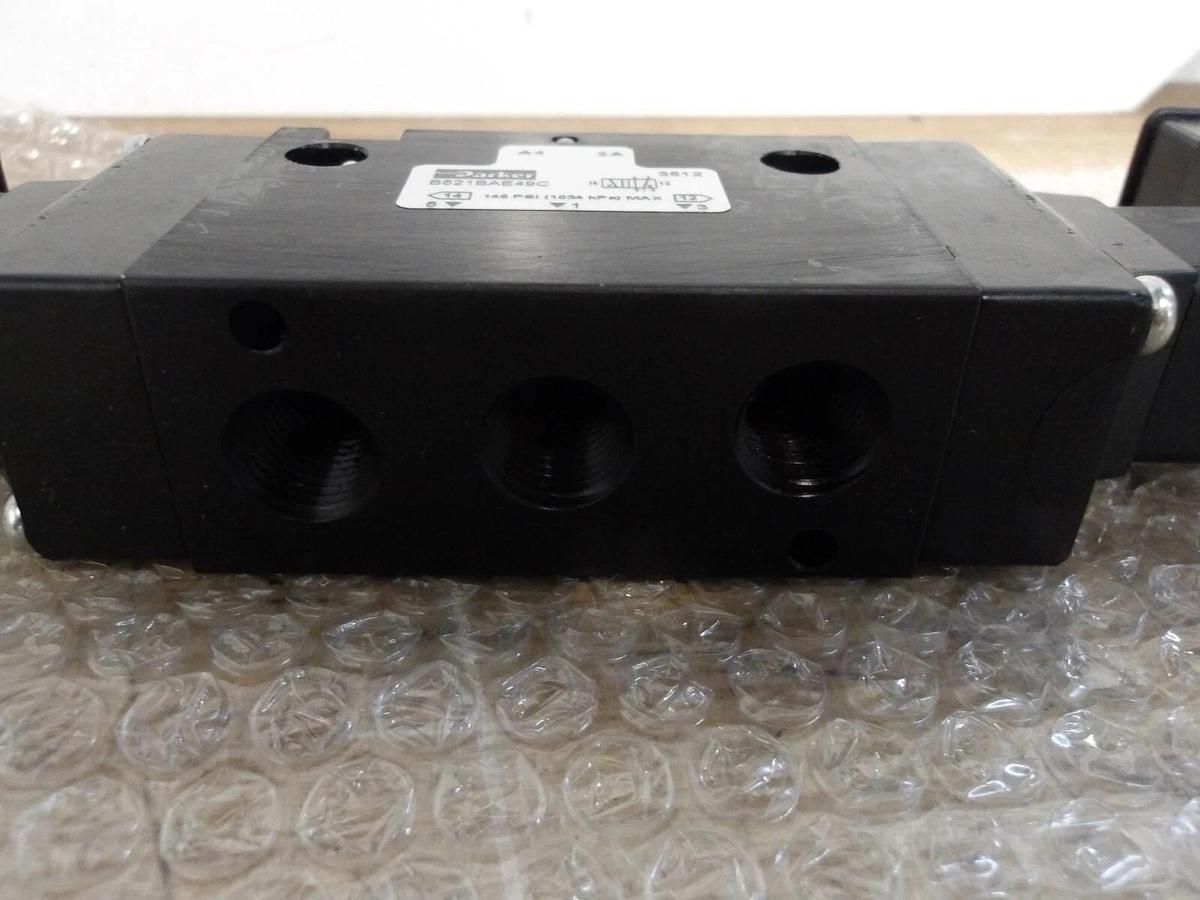 PARKER B521BAE49C PNEUMATIC SOLENOID VALVE 1/4", 24 VDC, #621038G NIB