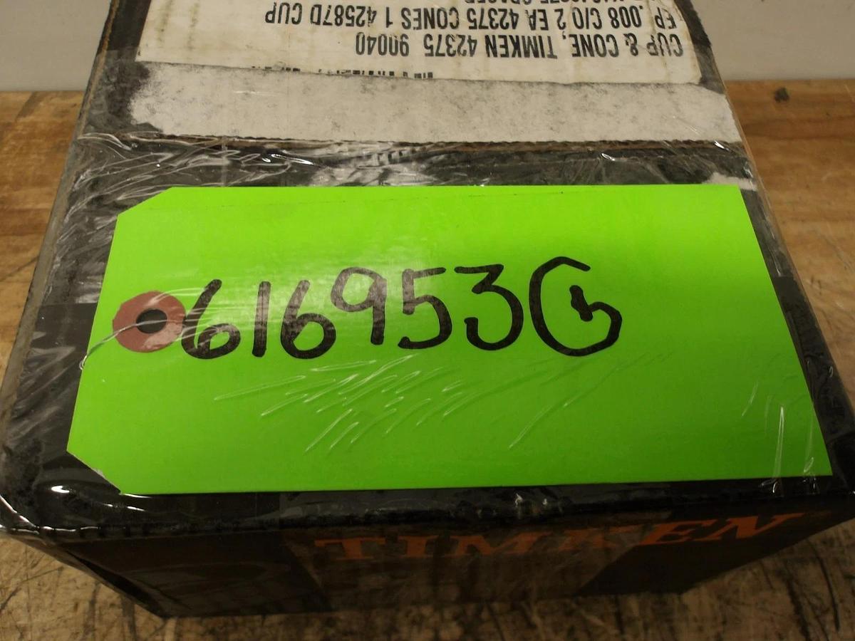 TIMKEN 42375-90156 CUP & CONE BEARING, 3-3/4" BORE, #616953G NIB
