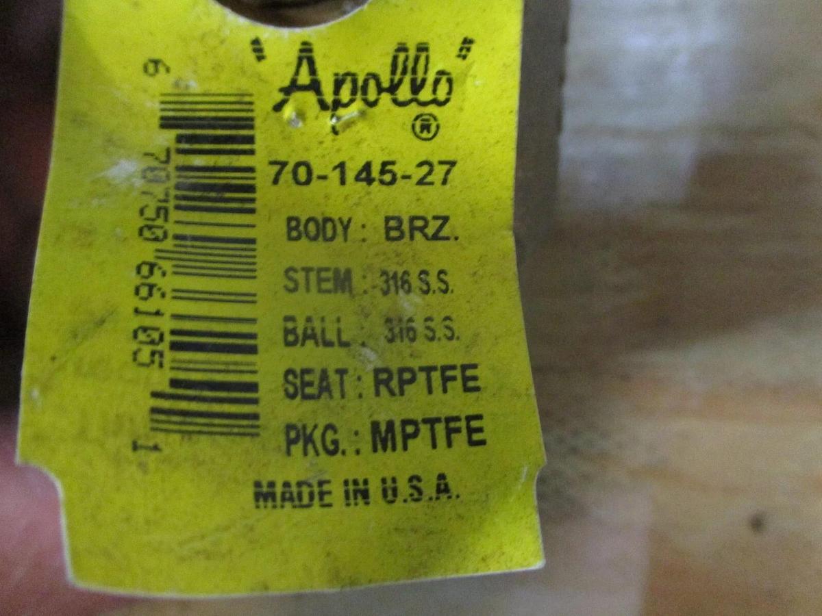 Used APOLLO 1" BRONZE BALL VALVE, #1201026J NEW