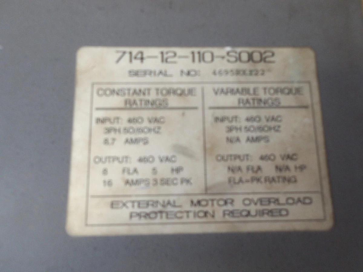 Used BALDOR SWEODRIVE 714-12-110-S002 MOTOR CONTROLLER, #7221110G USED