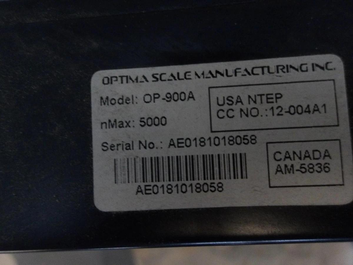 Used OPTIMA OP-900A-MS DIGITAL WEIGHT SCALES 0-200 LBS, #812932G USED