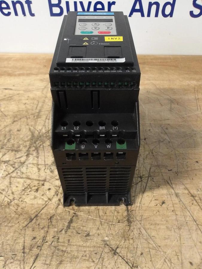 Used INOVANCE 1 HP AC(VFD) DRIVE MD200S0:75B-CAN-SC, #33119G USED