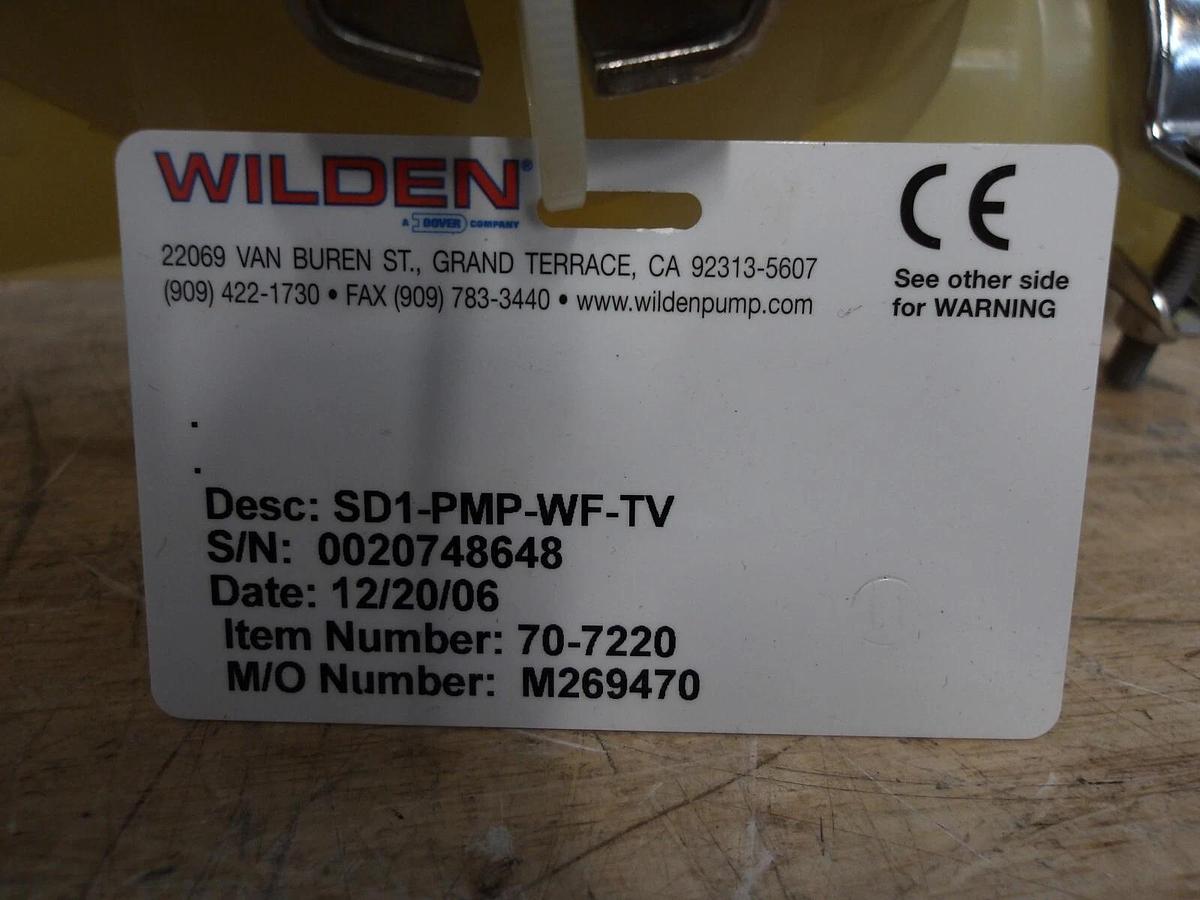 Used WILDEN 70-7220/SD1-PMP-WF-TV SURGE DAMPENER 1", #5301126G NEW