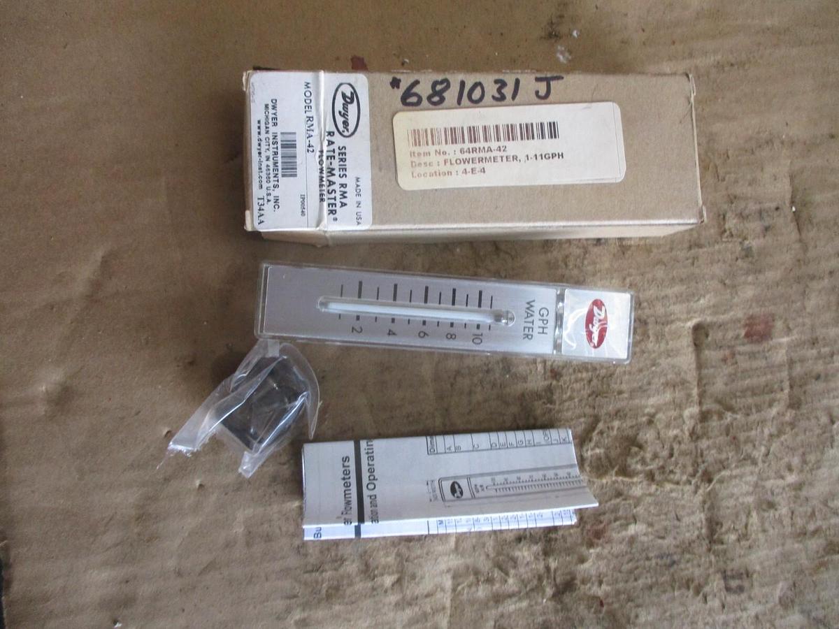 DWYER 64RMA-42 FLOWMETER, #681031J NIB
