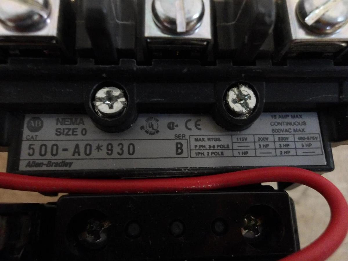 ALLEN BRADLEY 500-AOD930 AC CONTACTOR, SIZE 0, #520219G NIB