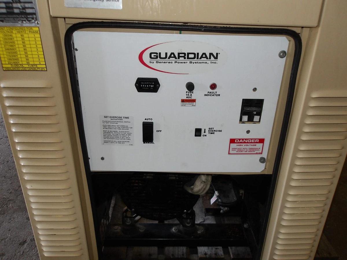 Used GENERAC SG0047250 POWER GUARDIAN GENERATOR SET, #917300G PARTS ONLY