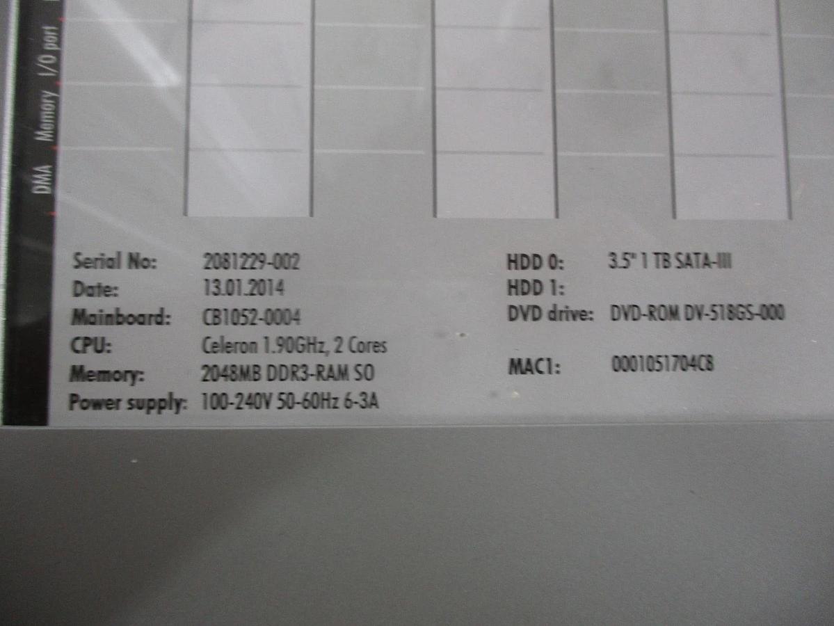 BECKOFF C6140 CONTROL CABINET INDUSTRIAL COMPUTER, 100-240 VAC, #35902J NIB