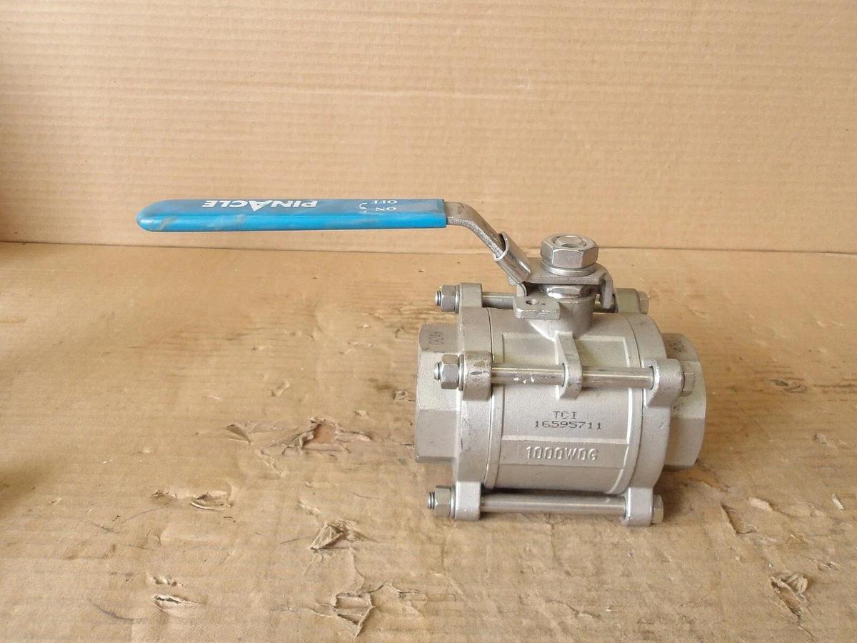 Used PINACLE 2" S/S BALL VALVE, #812125G NEW