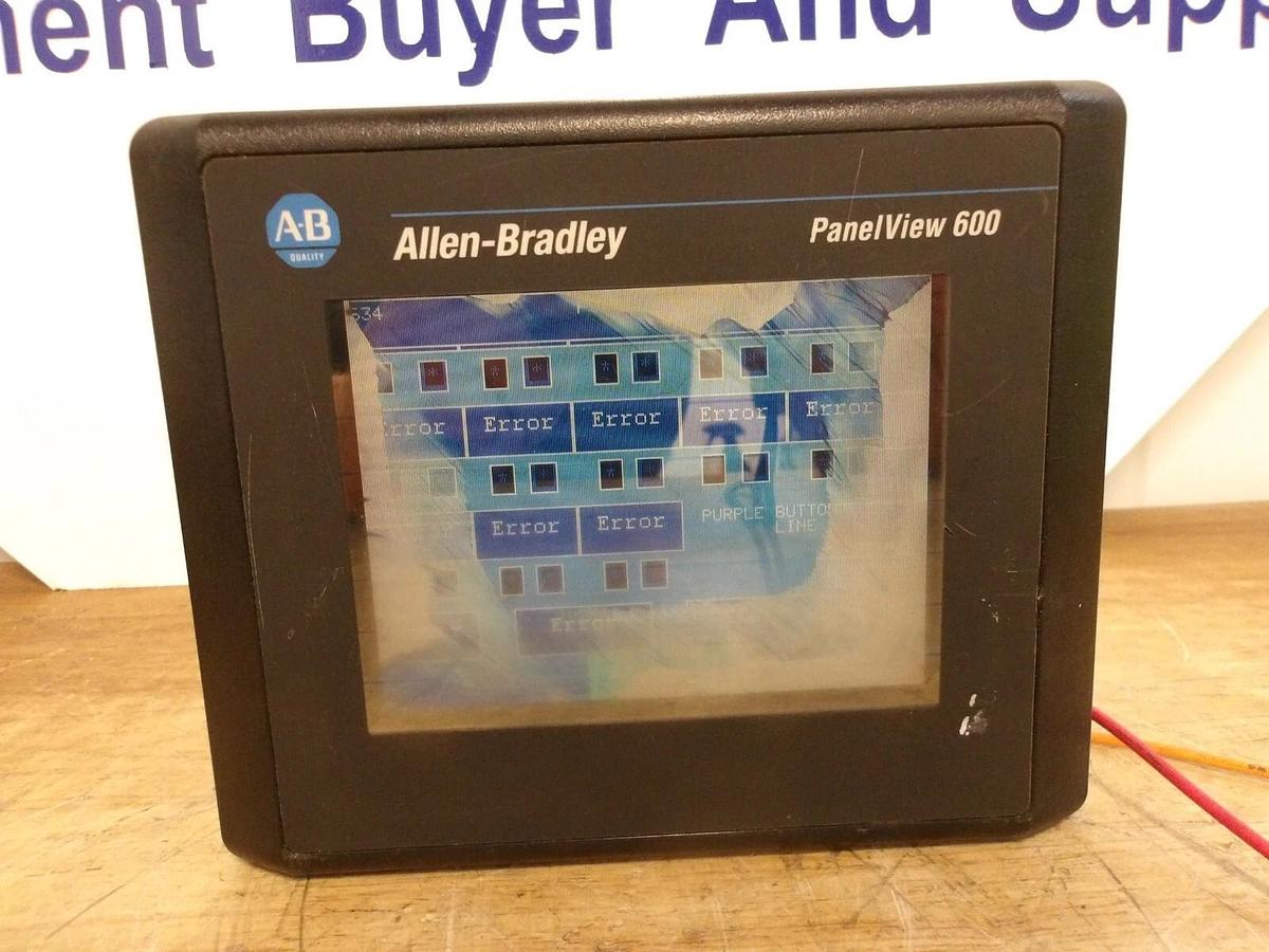 Used ALLEN BRADLEY PANELVIEW 600 TOUCH SCREEN 2711-T6C15L1, #64220G USED