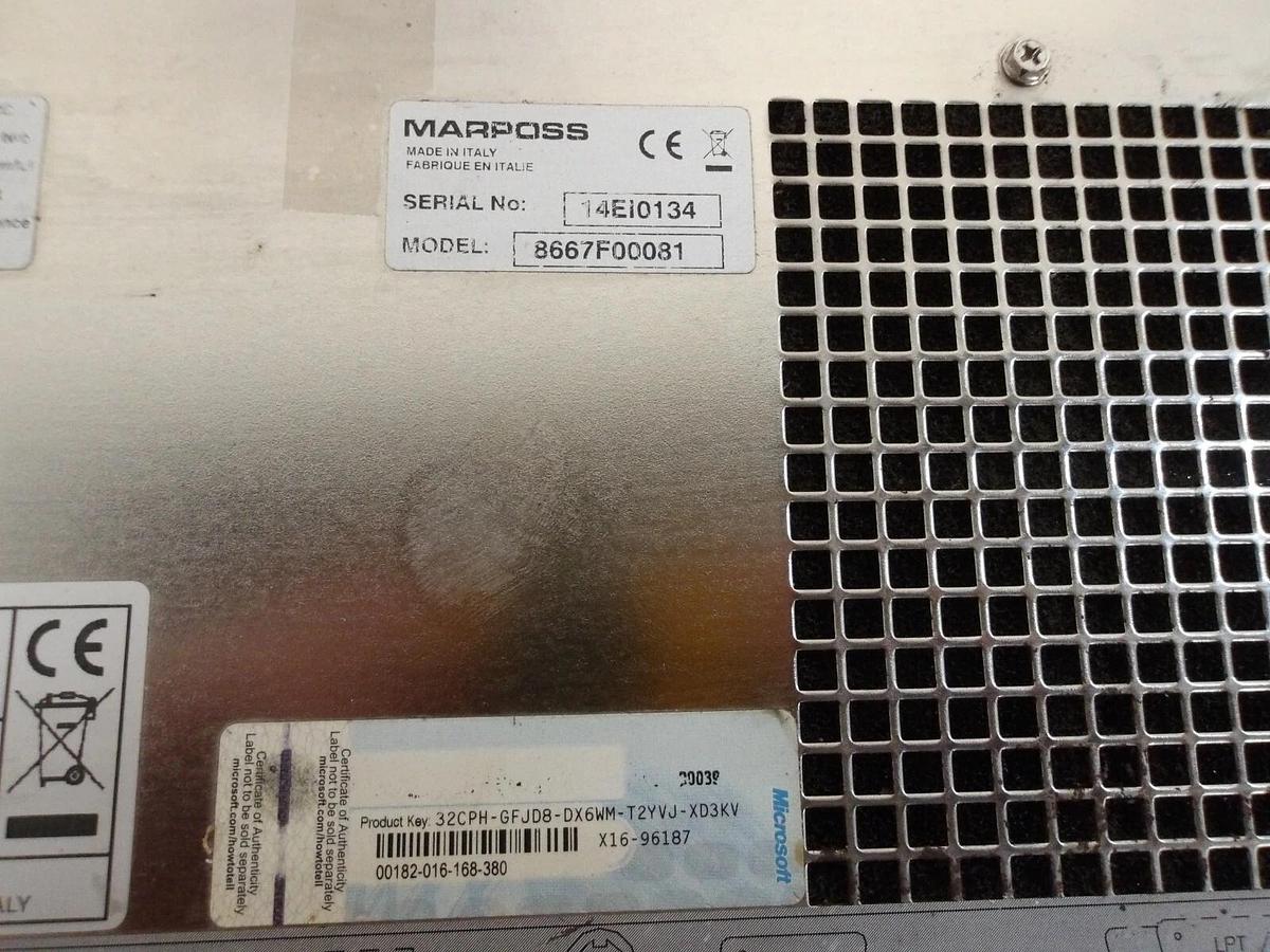 Used MARPOSS E9066T INDUSTRIAL COMPUTER 15-H1, #417323G PARTS ONLY