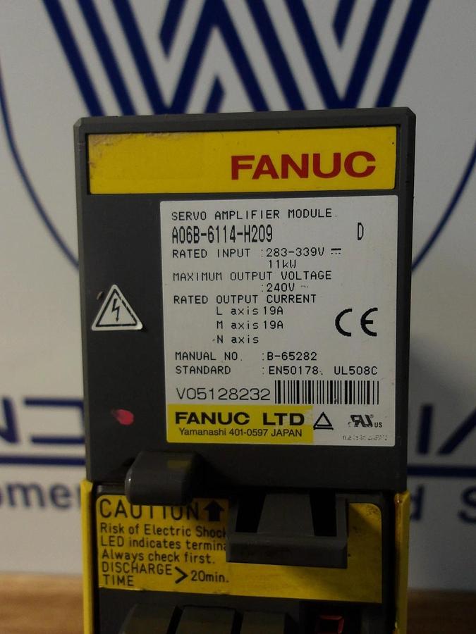 Used FANUC A063-6114-H209 SERVO AMPLIFIER MODULE, #1218316G USED