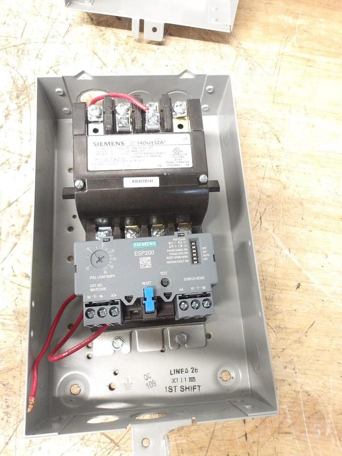 Used SIEMENS SIZE 1 N/R H/D MOTOR STARTER 7-1/2 HP, #617238G USED