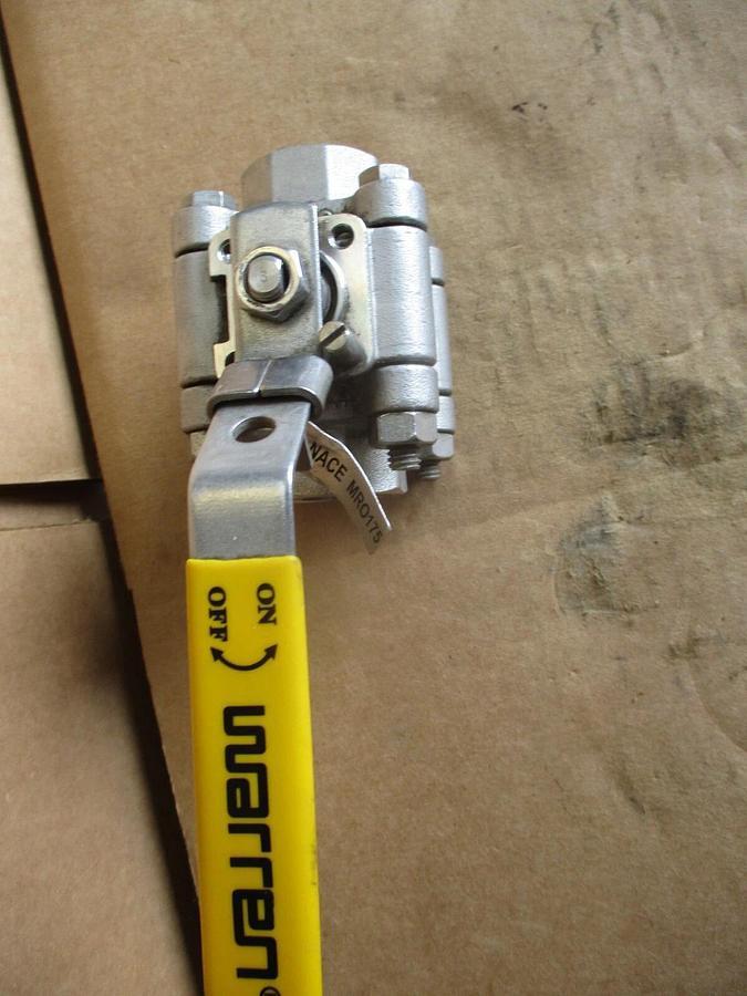 Used WARREN 3/4" STAINLESS BALL VALVE(SOCKET WELD), #4161131J NEW