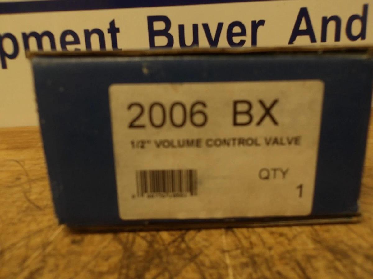 ALSONS 1/2" VOLUME CONTROL VALVE (BRASS) #4281206G NIB