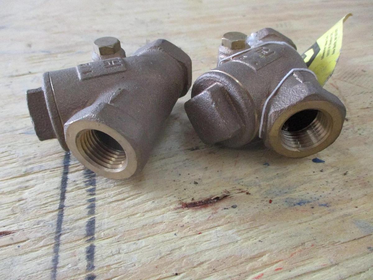 Used MILWAUKEE 1/2" BRONZE CHECK VALVE (LOT OF 2) #117232J NEW