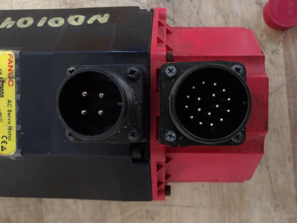 Used FANUC A06B-0128-B576-R AC SERVO MOTOR, 3000 RPM, #514956G REMANUFACTURED