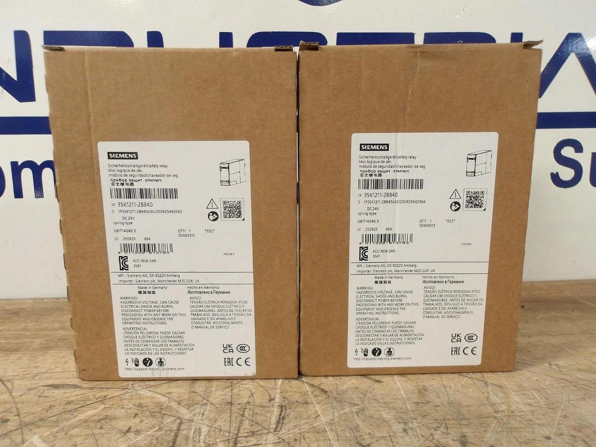 SIEMENS 13 AMP SAFETY RELAY 24-240 V (LOT OF 2) #771056G NIB