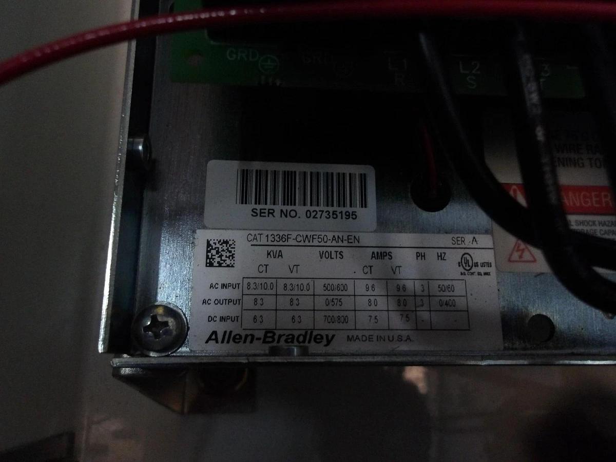 Used ALLEN BRADLEY 1336F CENTERLINE BUCKET W/ 5HP DRIVE, #10291000G USED