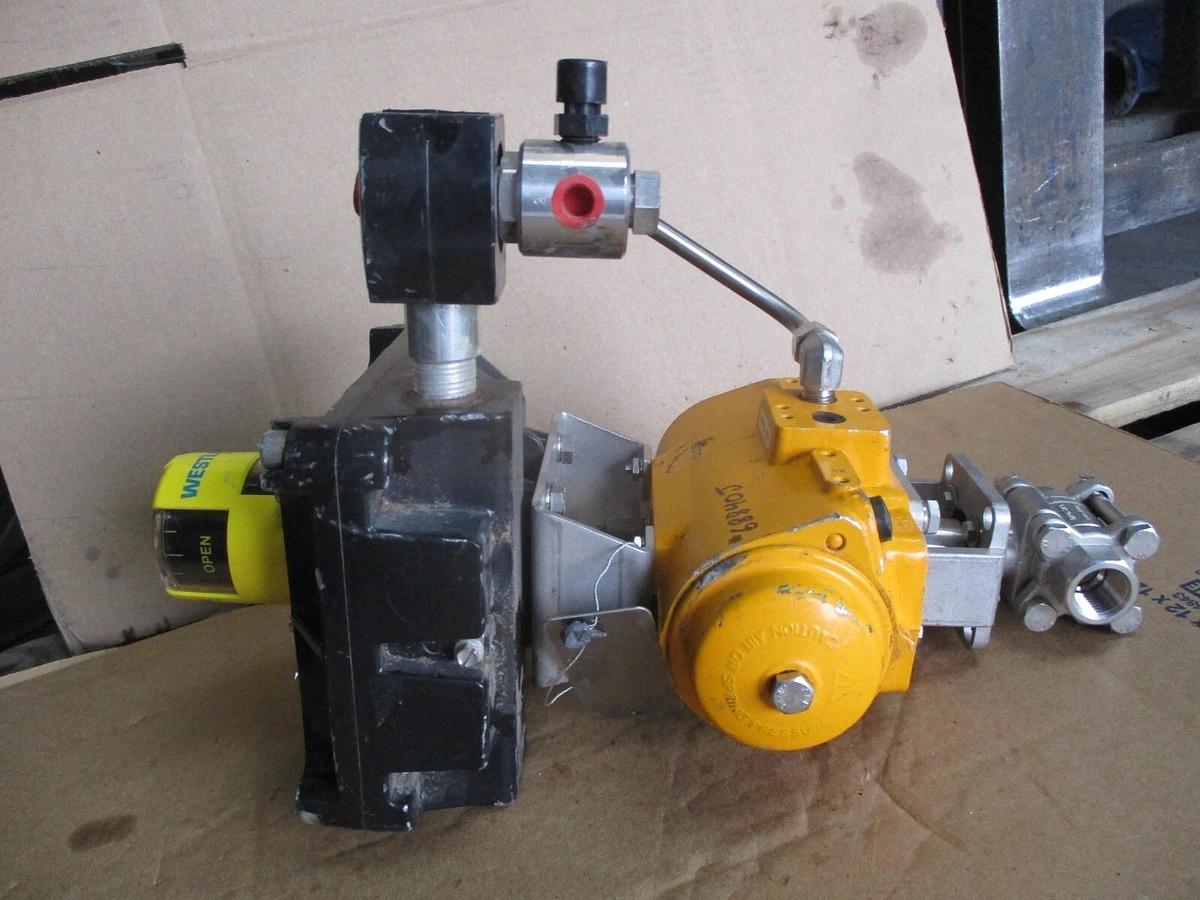Used FLOW-TEK 1/2" STAINLESS CONTROL VALVE W/ ACTUATOR, #68840J NEW