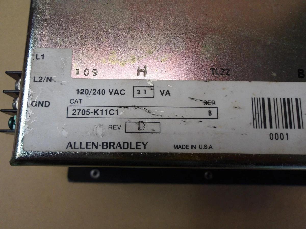 Used ALLEN BRADLEY 2705 OPERATOR REDIPANEL, #419112G PARTS ONLY