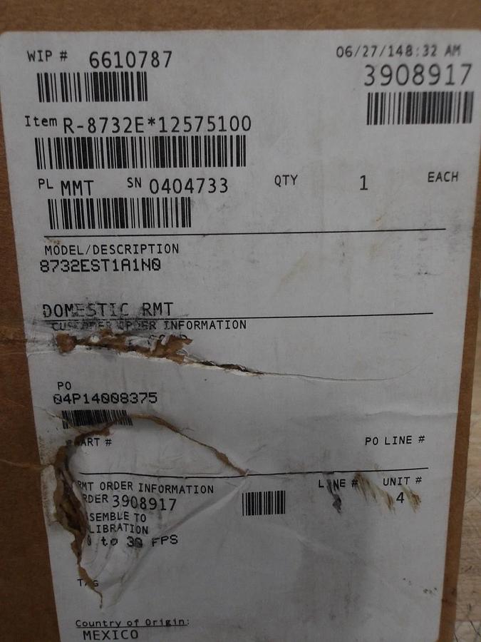 ROSEMOUNT 8711 MAGNETIC FLOW TUBE 2" LINED, #829134G NIB