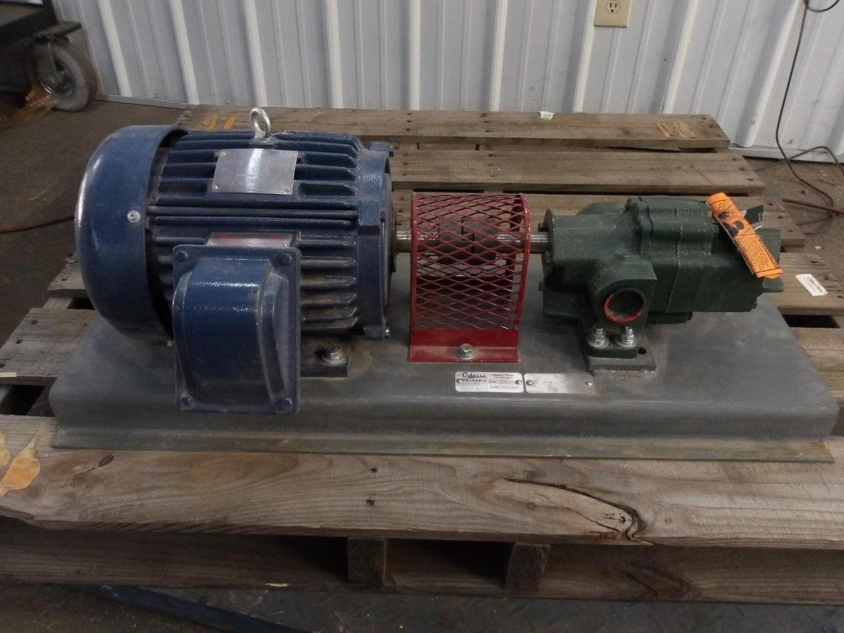 Used ROPER 1-1/2" PUMP W/ 5 HP MOTOR, #1111310GJW NEW