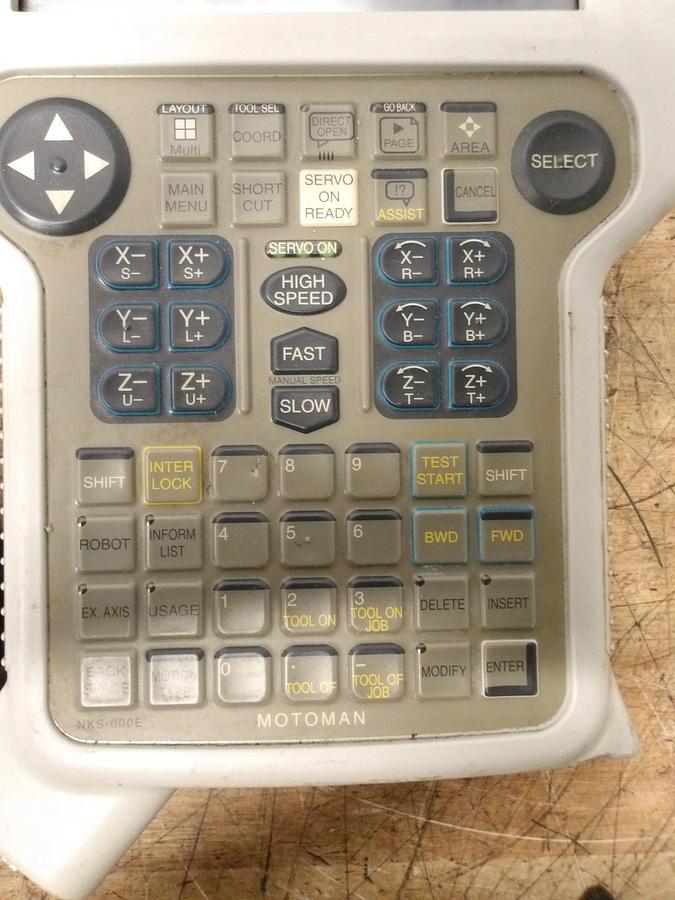 Used YASKAWA JZRCR-NPP01-1 ROBOT TEACH PENDANT, #120949G USED