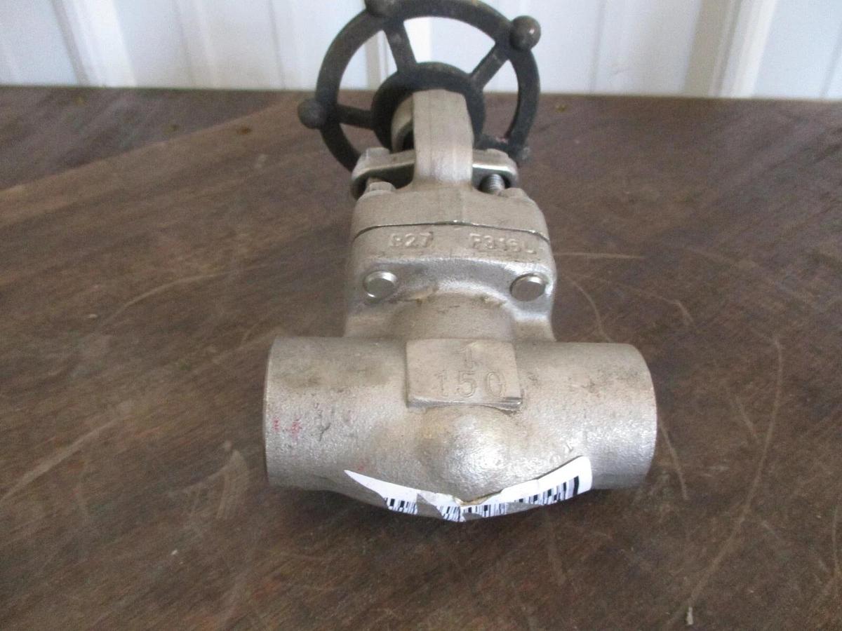 Used DATIAN 1" STAINLESS SOCKET GATE VALVE Z61H-150LB, #114330J NEW