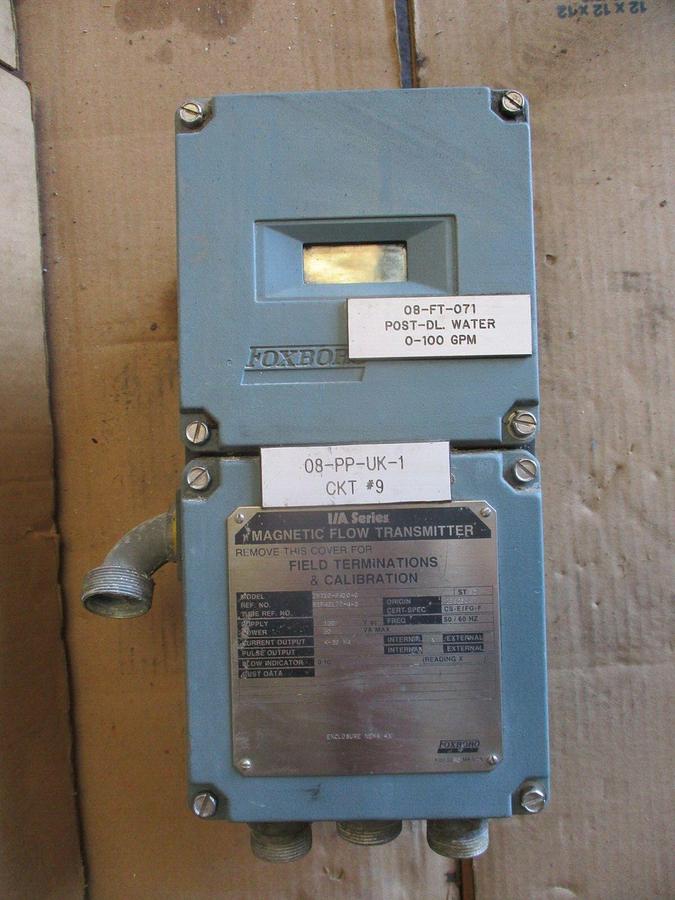 Used FOXBORO IMT10 MAGNETIC FLOW TRANSMITTER, #711037J USED